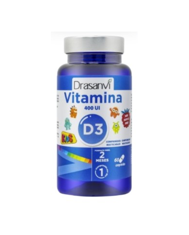 Vitamina d3 kids 400ui 60comp masticable drasanvi