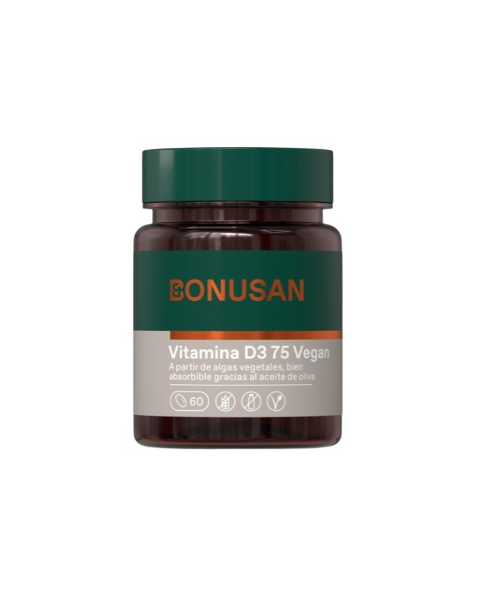 Vitamina d3 75 vegan 60 perlas bonusan