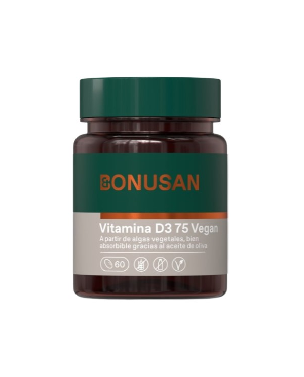 Vitamina d3 75 vegan 60 perlas bonusan