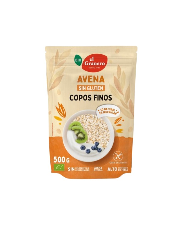Copos avena finos sin gluten bio 500g el granero