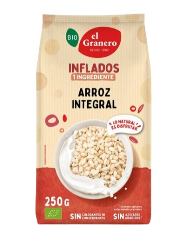 Arroz integral hinchado bio 250gr el granero