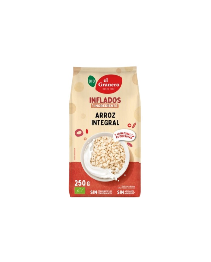 Arroz integral hinchado bio 250gr el granero