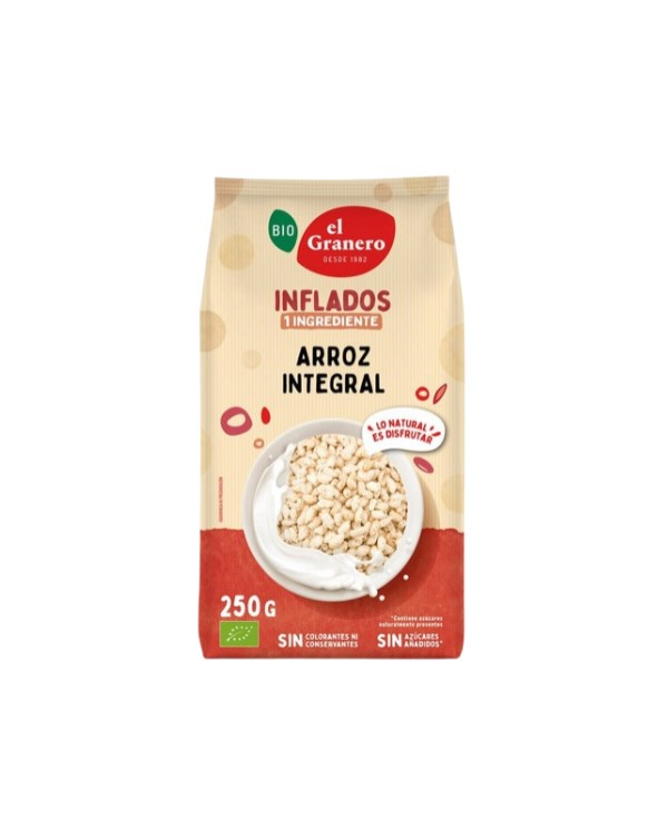 Arroz integral hinchado bio 250gr el granero