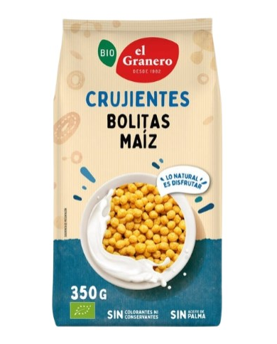Bolitas de maiz miel 350g bio el granero