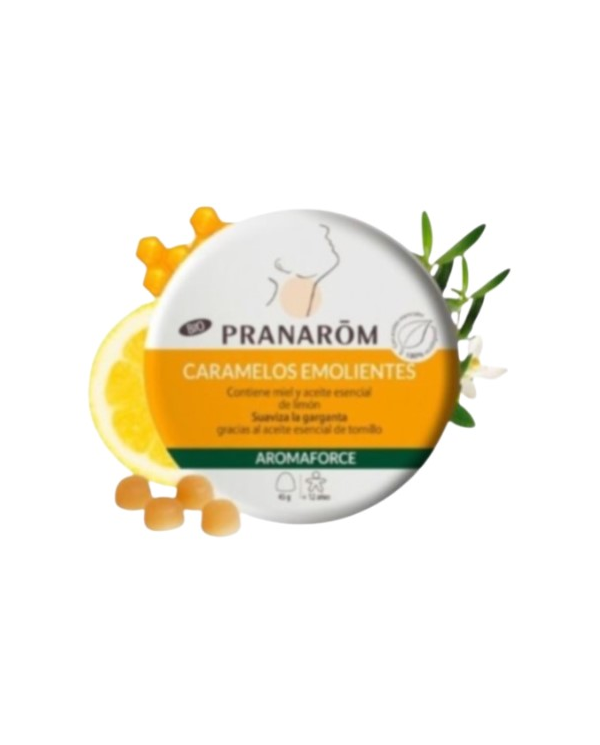 Caramelos emolientes miel limon 45gr bio pranaron