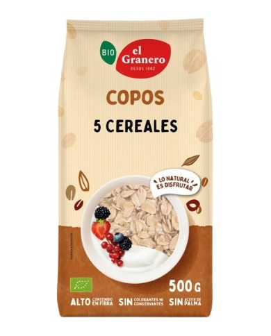 Copos 5 cereales 500gr bio el granero