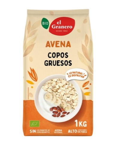 Copos avena gruesos integral bio 1kg el granero