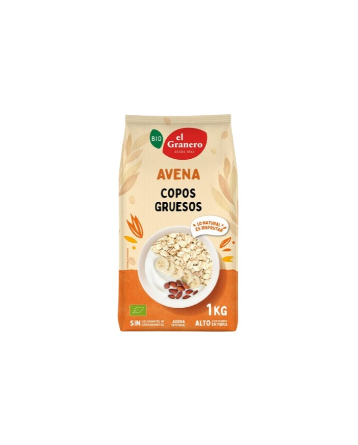 Copos avena gruesos integral bio 1kg el granero