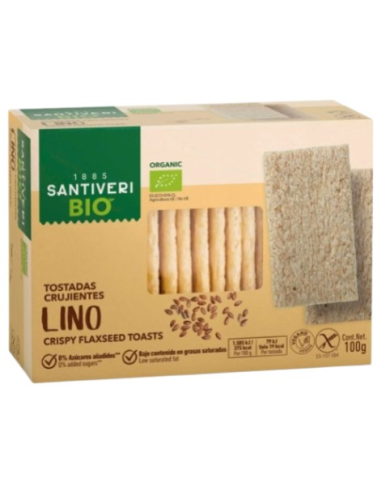 Tostadas crujientes lino bio 100gr santiveri