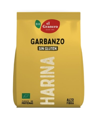 Harina garbanzos sin gluten 500gr bio el granero