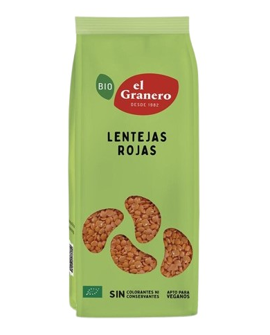 Lentejas rojas 500g bio el granero
