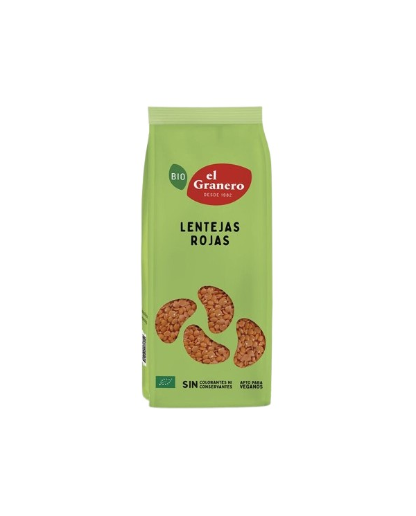 Lentejas rojas 500g bio el granero