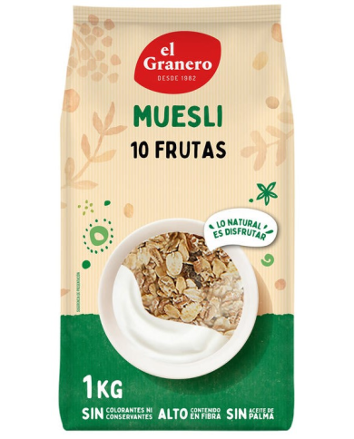 Muesli 10 frutas 1kg el granero