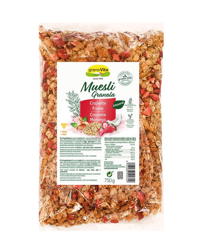 Muesli crujient fresa 750gr