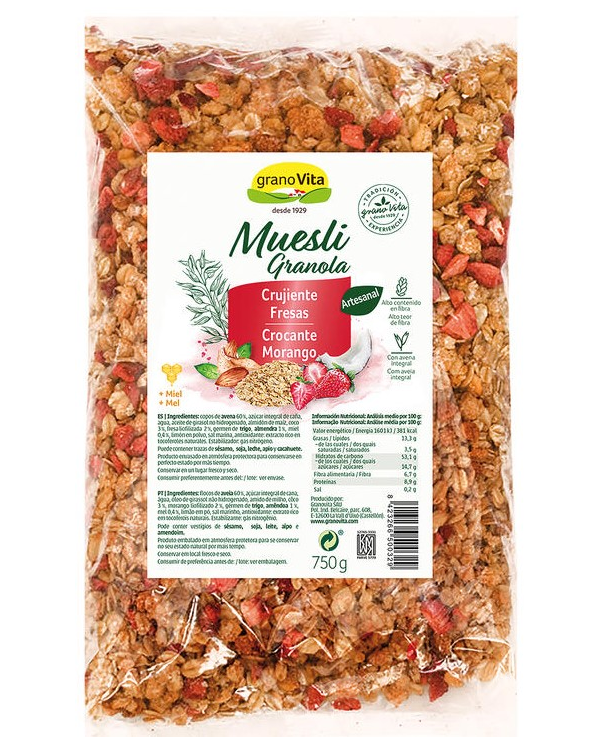 Muesli crujient fresa 750gr