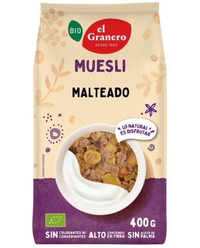 Muesli malteado 400gr bio el granero