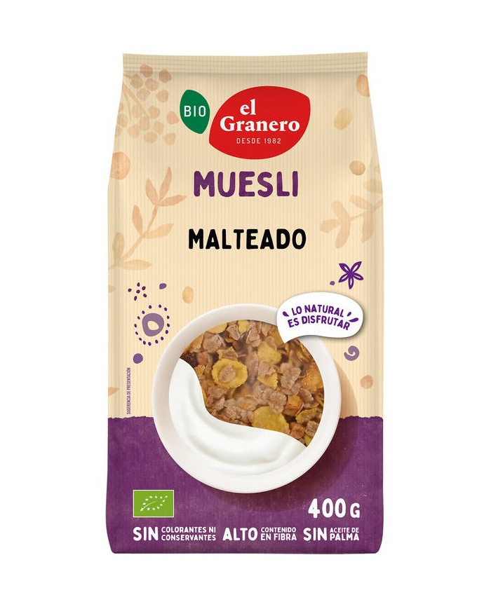Muesli malteado 400gr bio el granero