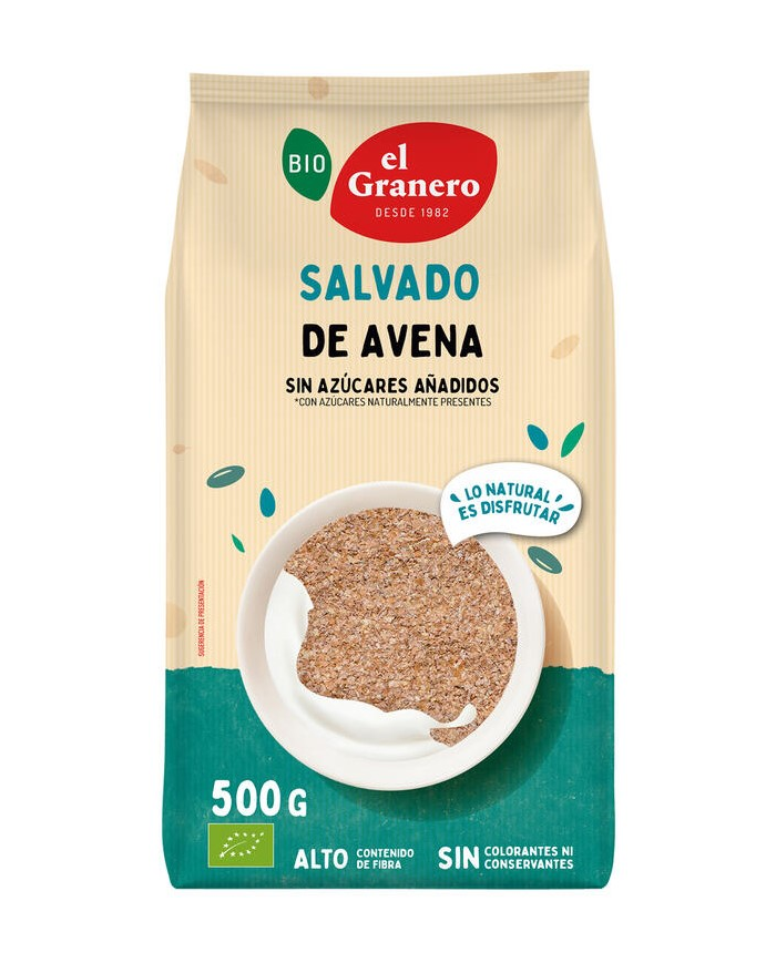 Salvado avena 500gr bio el granero