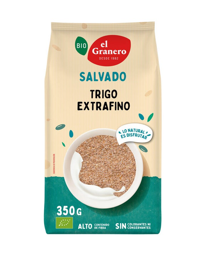 Salvado trigo extrafino 350g bio el granero