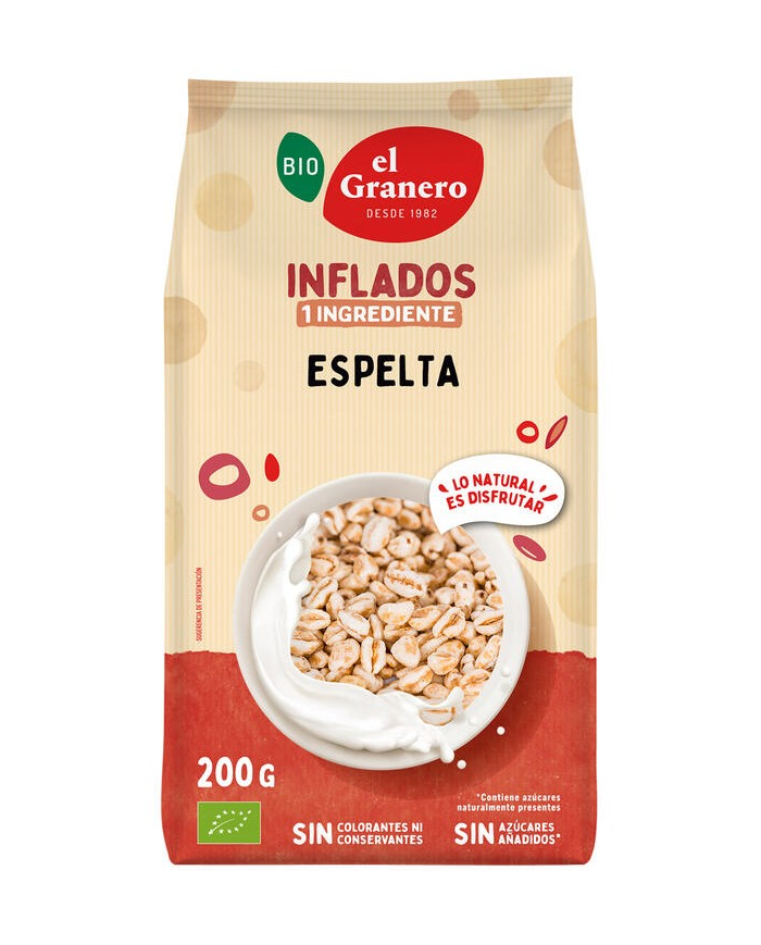 Trigo espelta hinchado bio 200g el granero