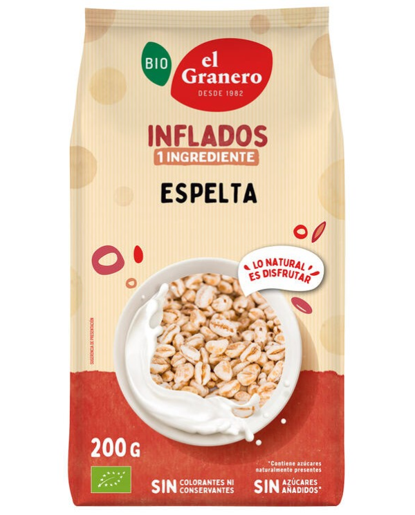 Trigo espelta hinchado bio 200g el granero