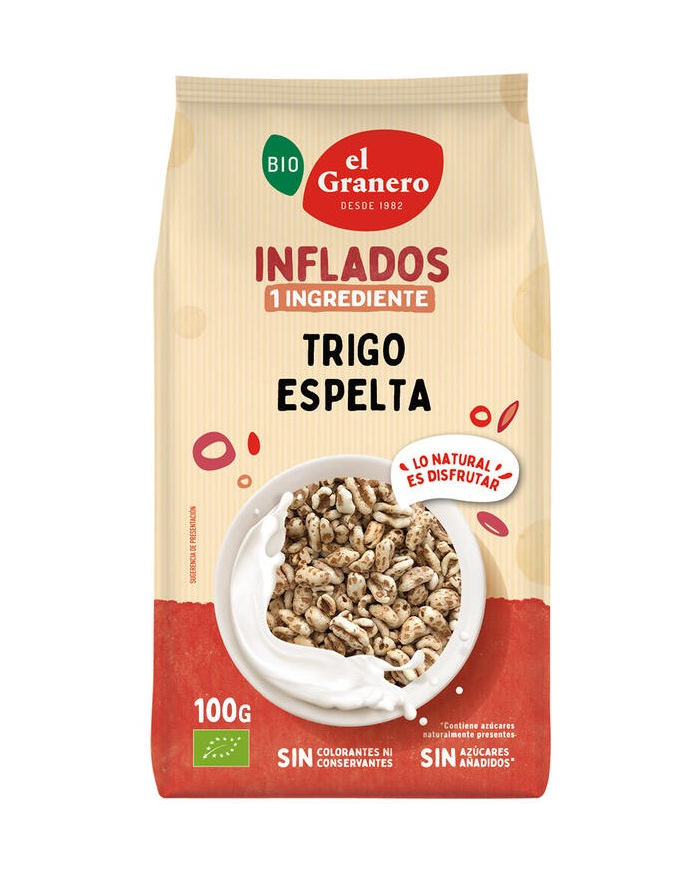 Trigo espelta hinchado 100g bio el granero