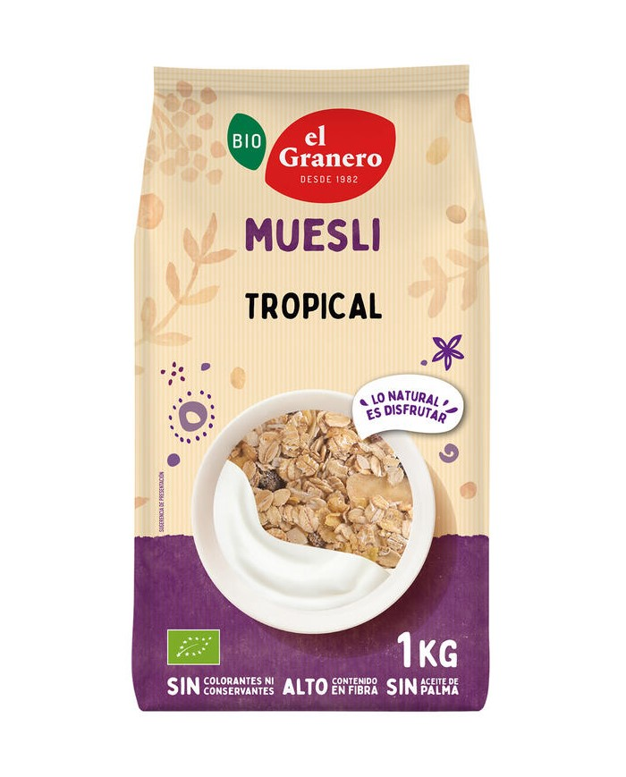 Tropi muesli extra 1kg bio el granero