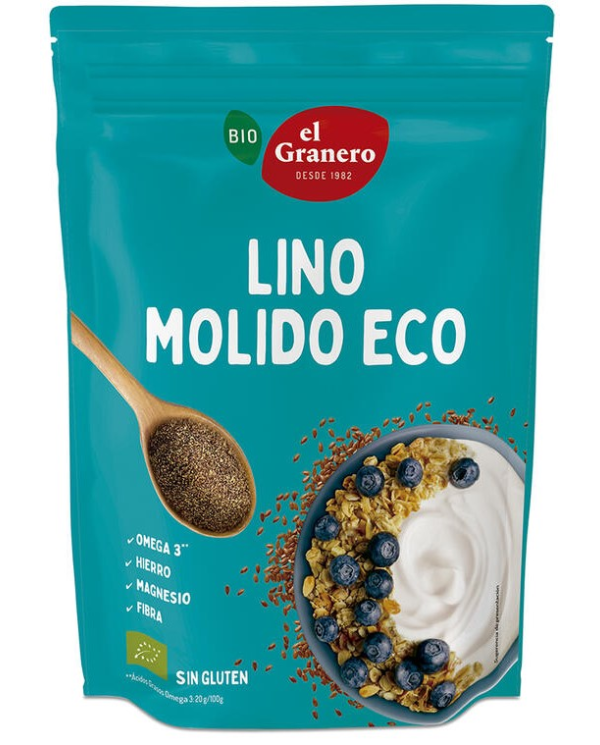 Vitaseeds lino molido 300gr bio el granero