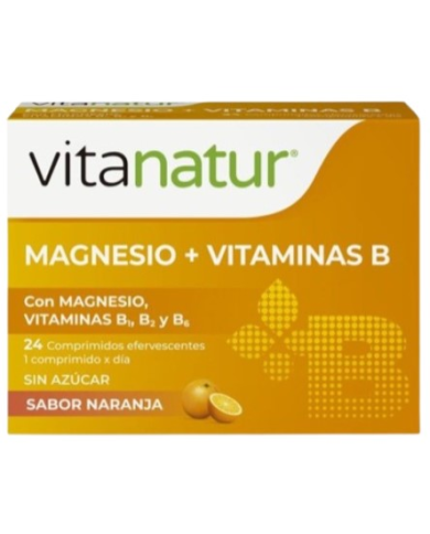 Vitanatur magnesio+vitaminas b 24comp efervecentes