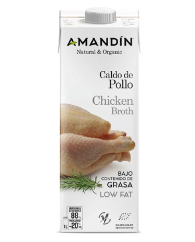Caldo pollo bio 1-l amandin
