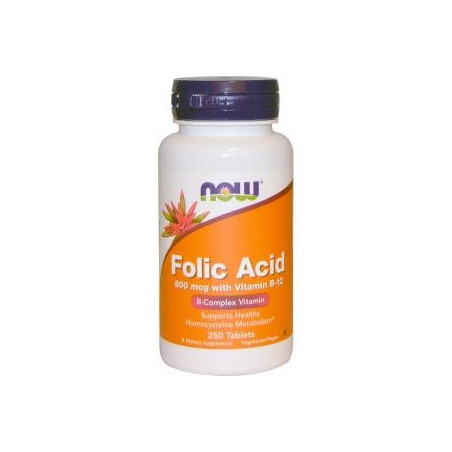 Acido folico 800mcg 250tab now
