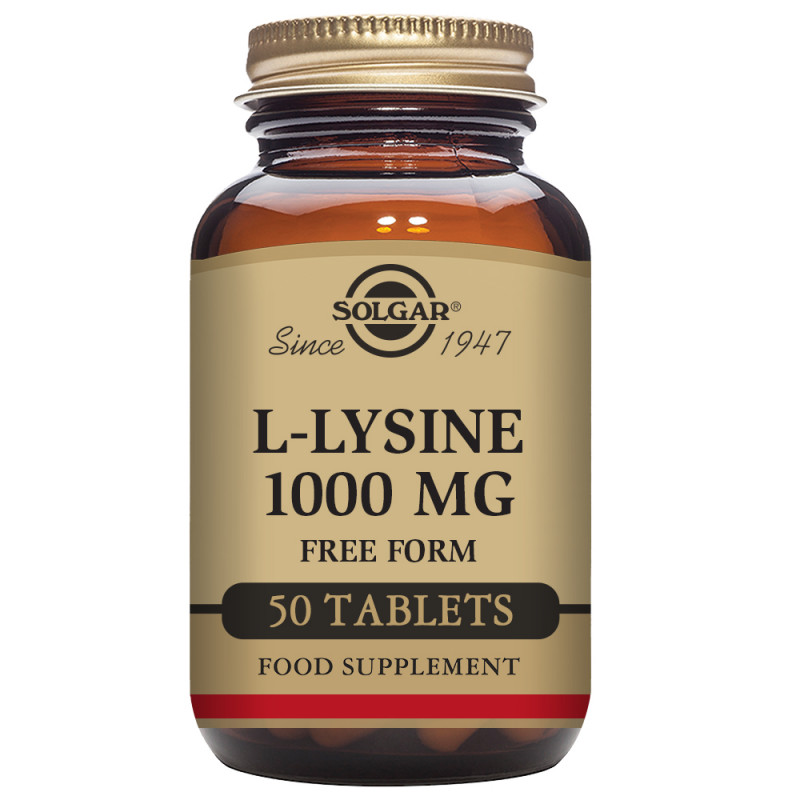 L-lisina 1000mg 50cap solgar