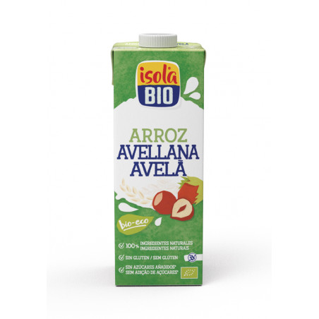 Bebida arroz+avellanas 1lt isola bio