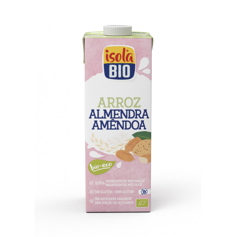 Bebida arroz+almendra 1l isola