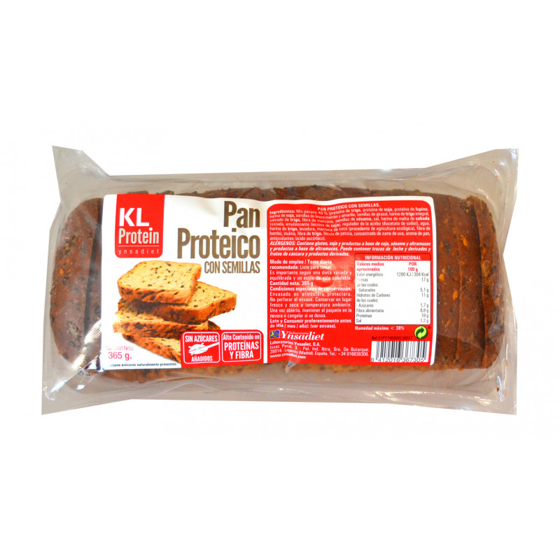 Pan proteico semillas 365g yns