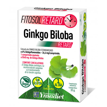 Ginkgo biloba retard 30comp. ynsadiet