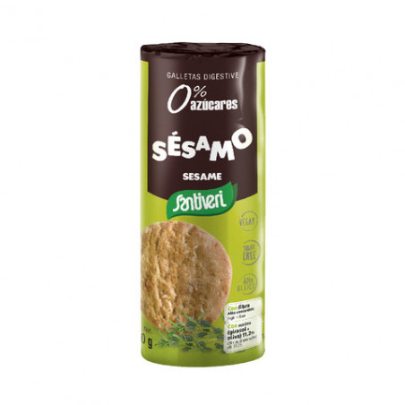 Galletas digestive tubo sesamo s/a 190g santiveri
