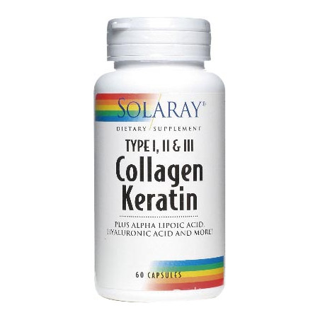 Colageno keratin type i,ii,iii 60cap solaray