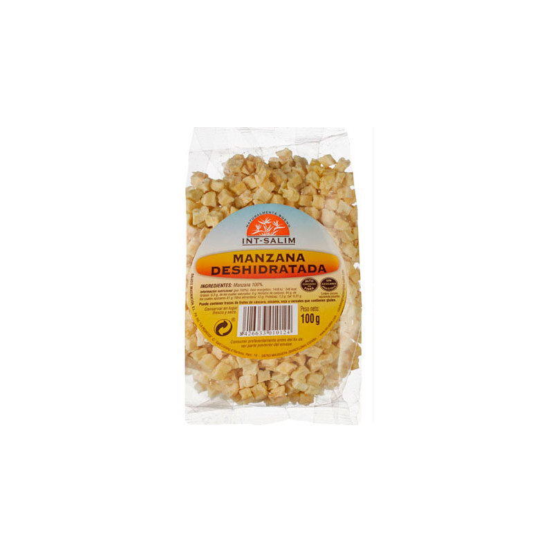 Manzana deshidratada sotya